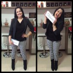 Estilo Flávia Kitty – Calça geométrica e clutch personalizada